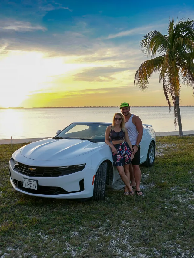 Jan s partnerkou na cestě z Miami na Key West