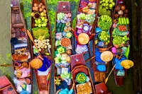 Bangkok: Plovoucí trh a tržnice ve vlaku