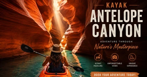 Antelope Canyon: Prohlídka na kajaku a pěší prohlídka