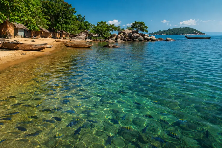 Cape Maclear a jezero Malawi