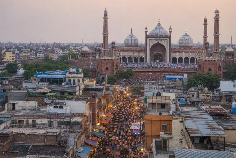 Chandni Chowk a Jama Masjid