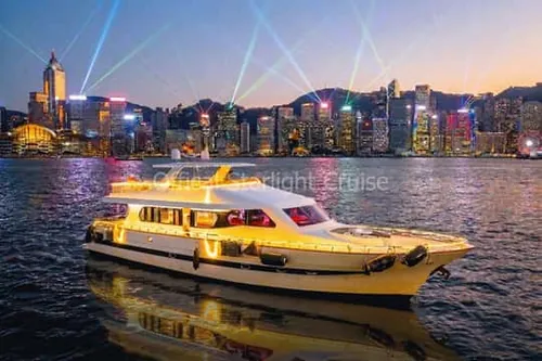 Hongkong: Večerní plavba po přístavu Victoria Harbour s nápoji