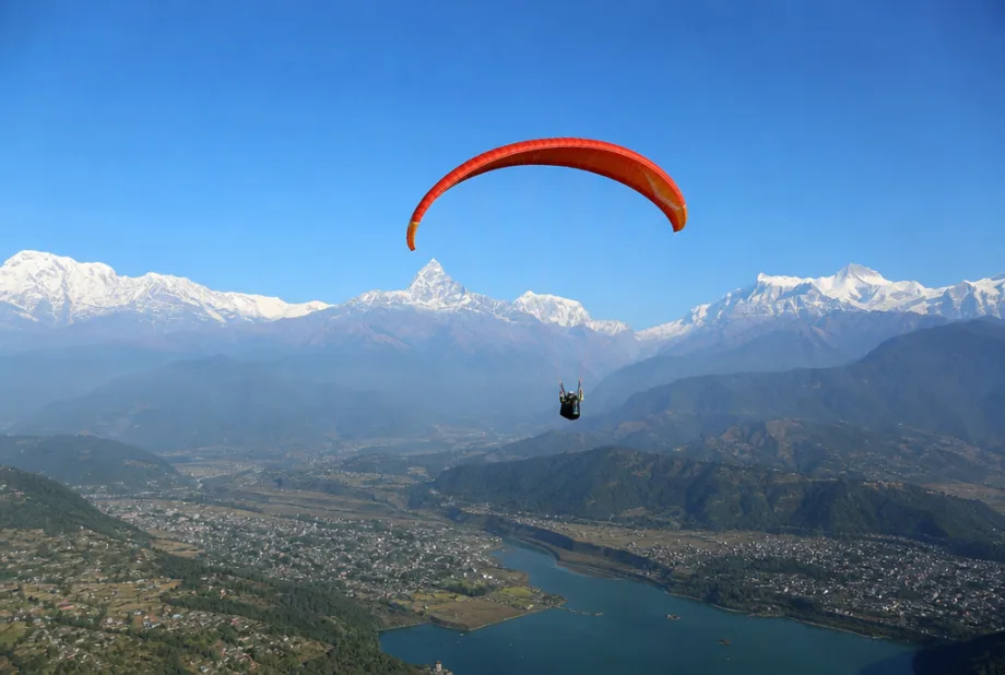Paragliding ze Sarangkotu