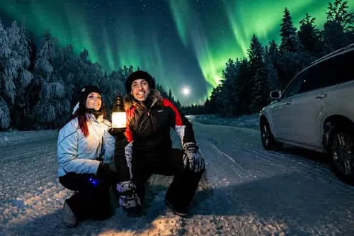 Rovaniemi: lov polární záře v malé skupině se zárukou