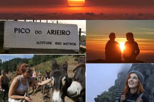 Schody do nebe, Pico do Areeiro, PR 1 a 3 – varianta se východem slunce